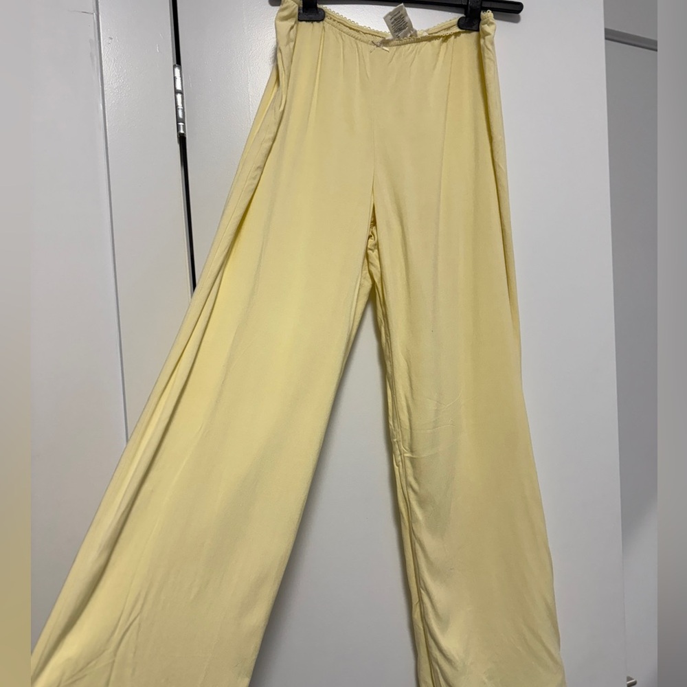 Glassons Light Yellow Wide-Leg Pants